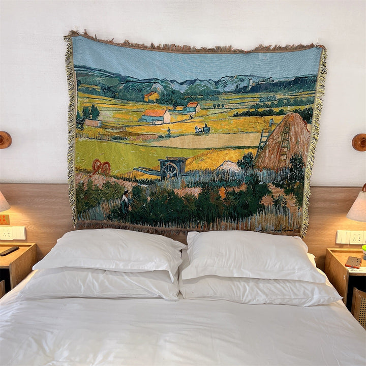 Artistic Nature-Themed Throw Blanket