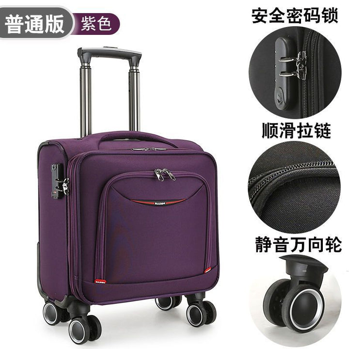 Hard-shell trolley suitcase with stable 360-degree wheels and integrated combination lock Kalsten