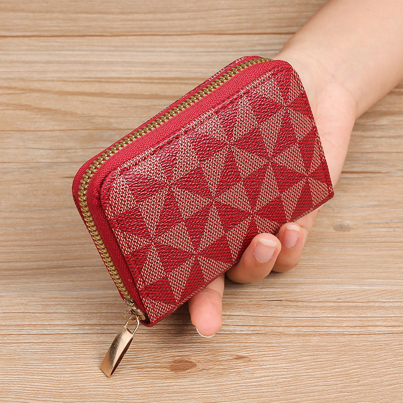 Geometric Patterned Zippered Coin Purse Kalsten