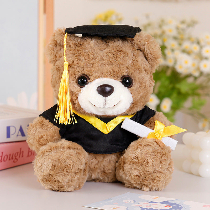 Festive Holiday Plush Bear Decorative Sitting Cuddler with Pom-Scarf & Velour Hat Kalsten