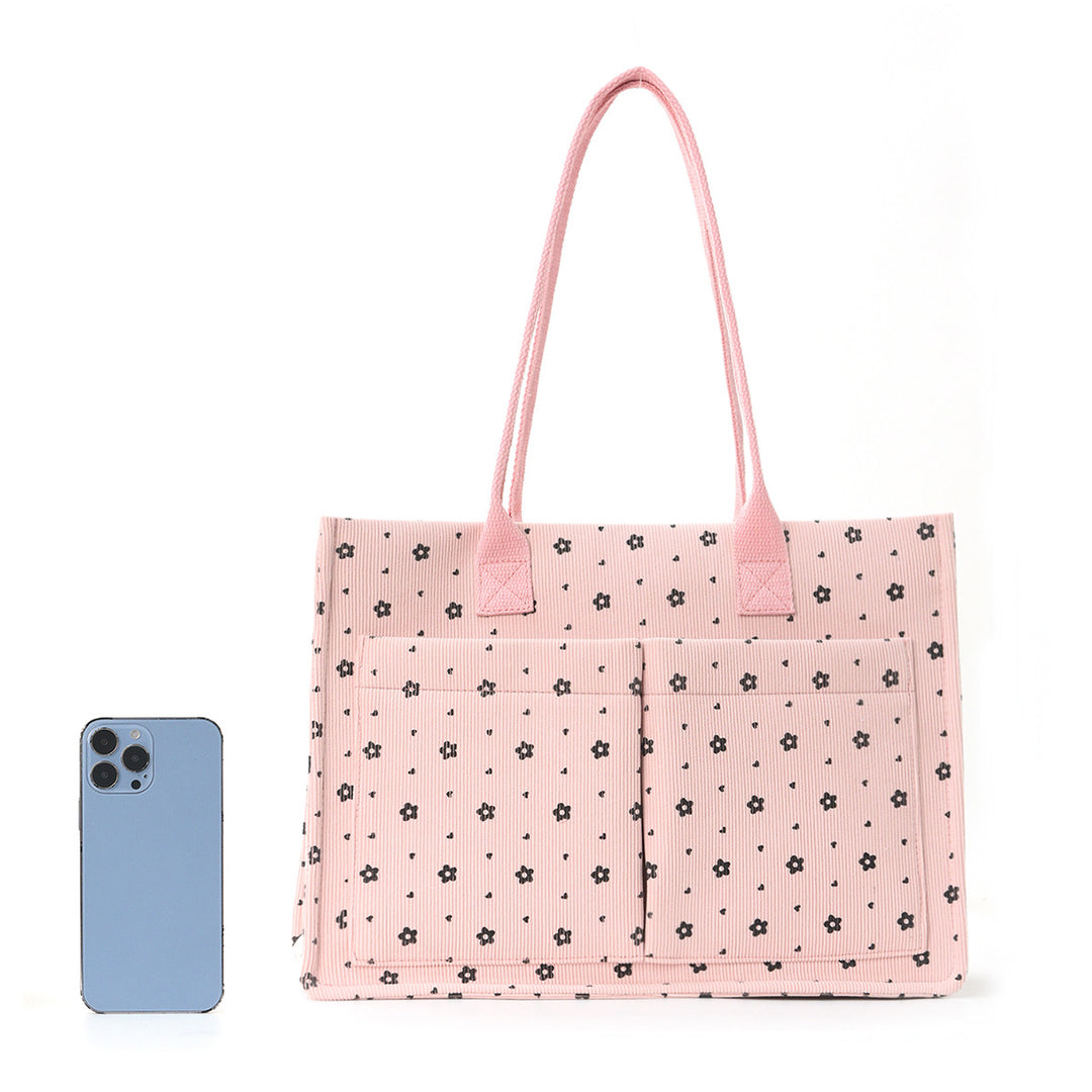 Spacious shopping and everyday bag with modern floral patterns Kalsten