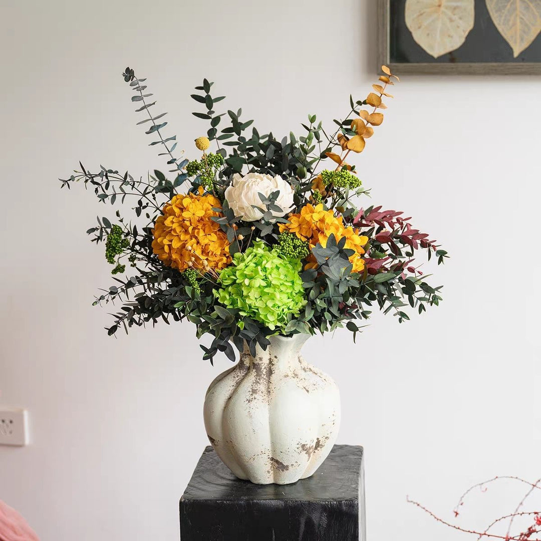 Lush Decorative Faux Flower Arrangement