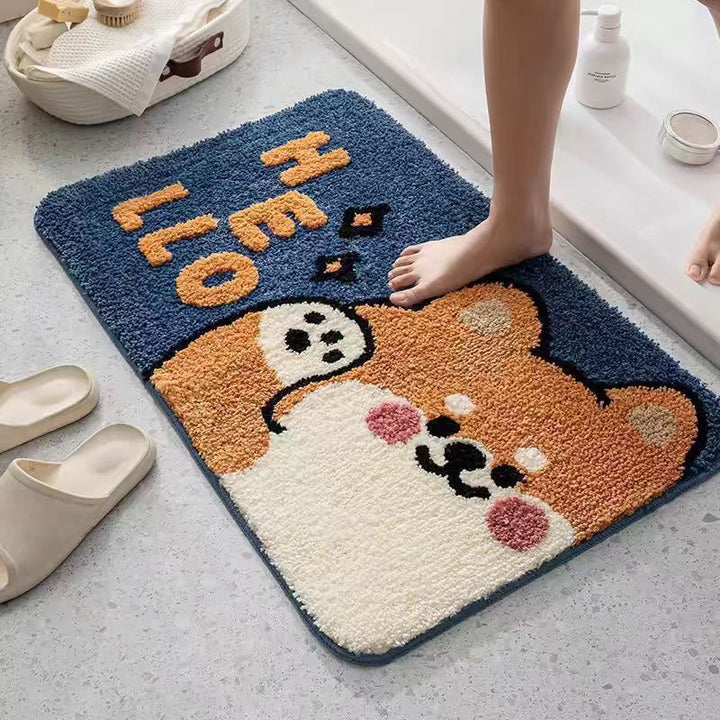Fun Frog-Themed Bath Mat