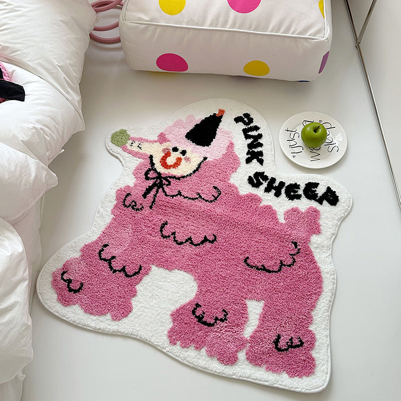 Elephant-Themed Plush Area Mat