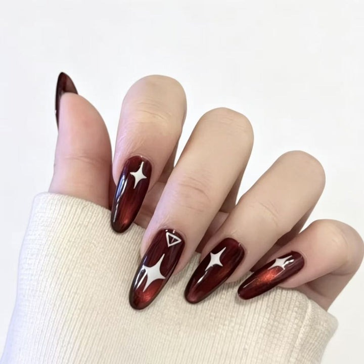 Stylish Starry Acrylic Nail Enhancements Kalsten