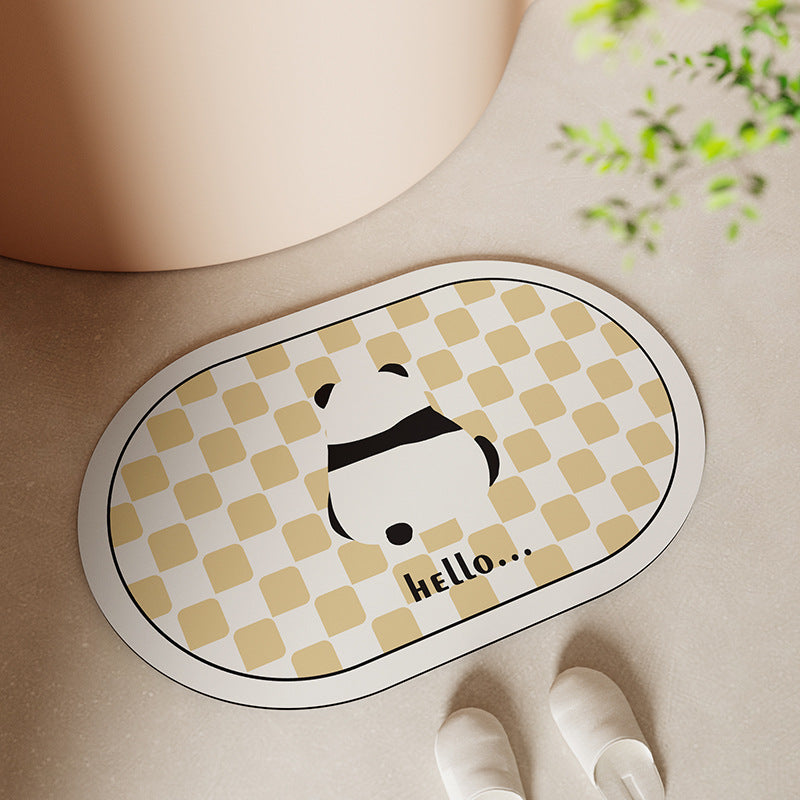 Cute Panda-Themed Bath Mat Kalsten
