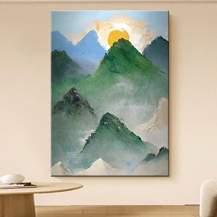 Serene Mountain Landscape Canvas Artwork
