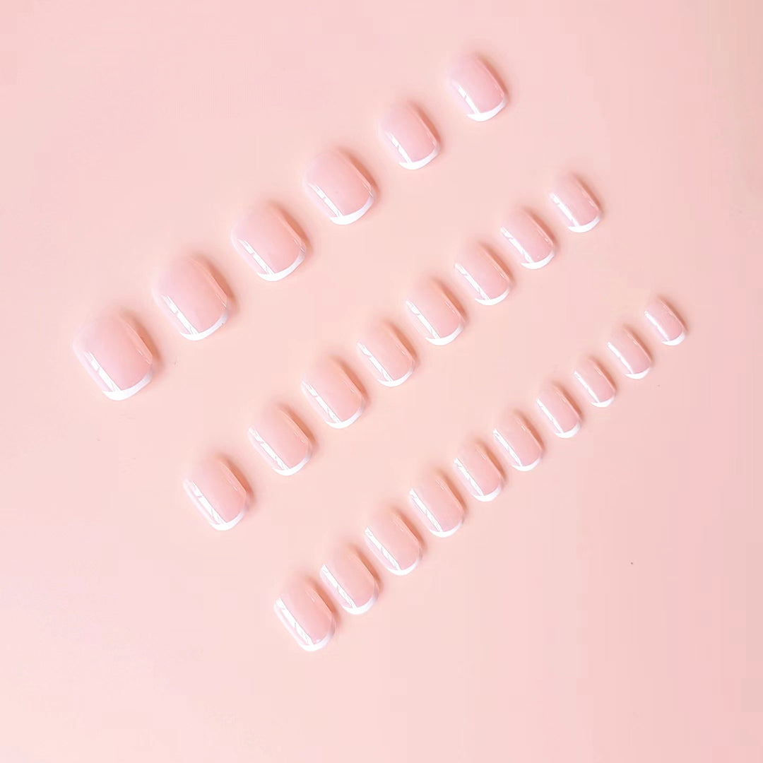 Artificial nails in modern French-style Kalsten