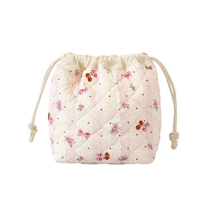 Quilted Floral Drawstring Bag Kalsten
