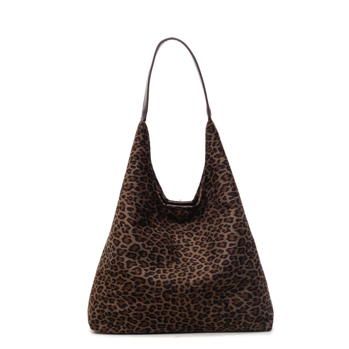 Suede Leopard Print Hobo Bag Kalsten