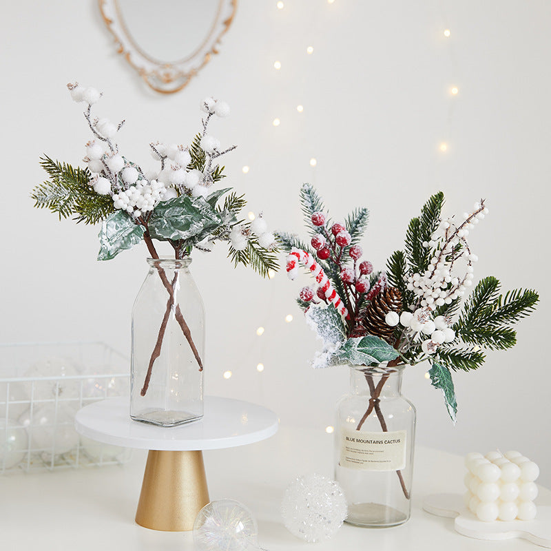 Artificial Decorative Berry and Pine Floral Arrangement