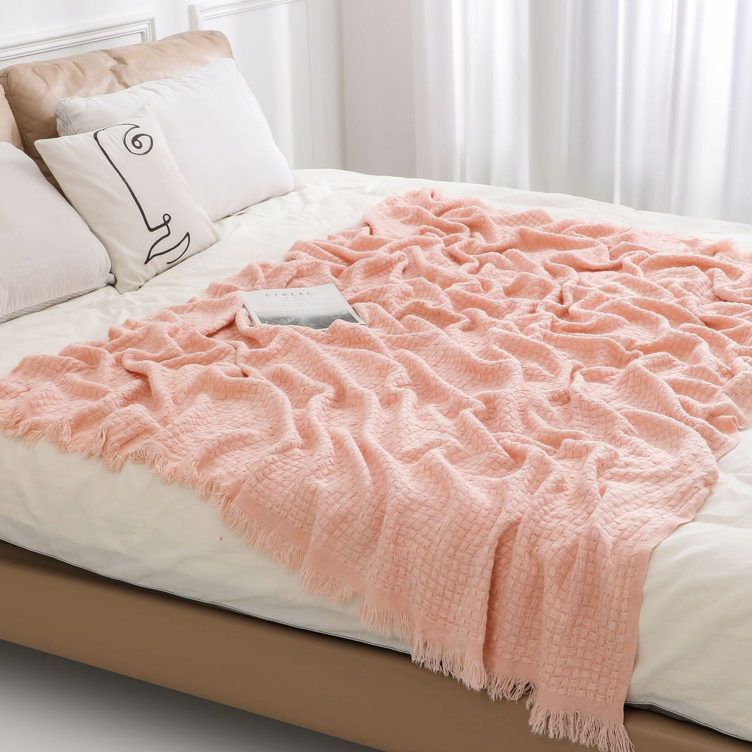 Textured Luxury Throw Blanket Kalsten