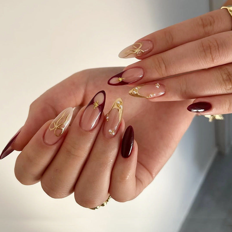 Premium Press-On Nail Set with Glamorous Articulated Designs Kalsten