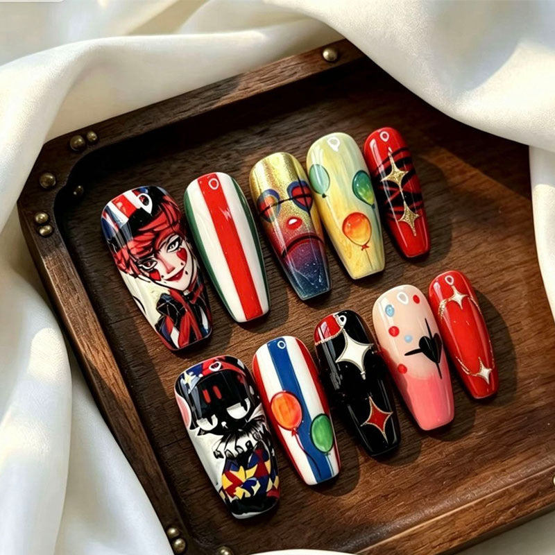 Whimsical Bear-Themed Press-On Nail Art Kit Kalsten