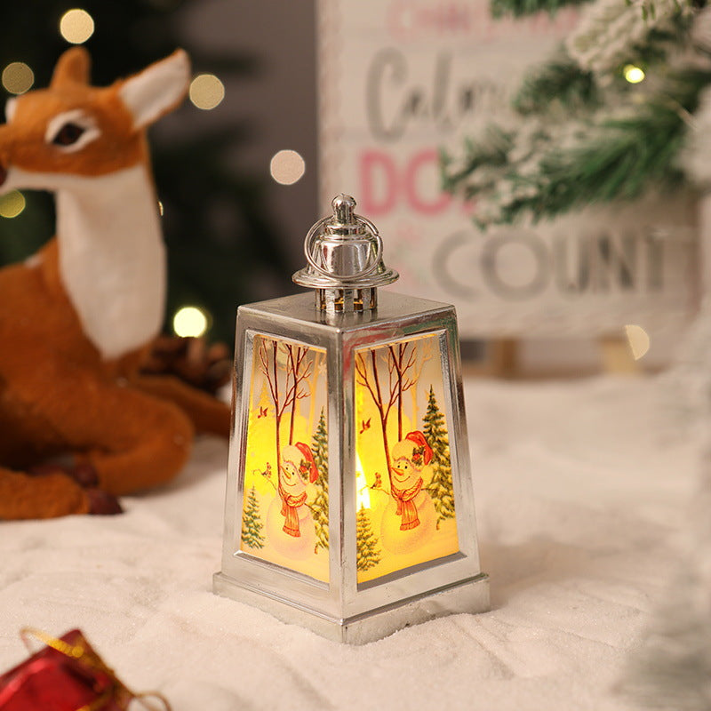 Decorative Christmas lantern with winter motifs Kalsten