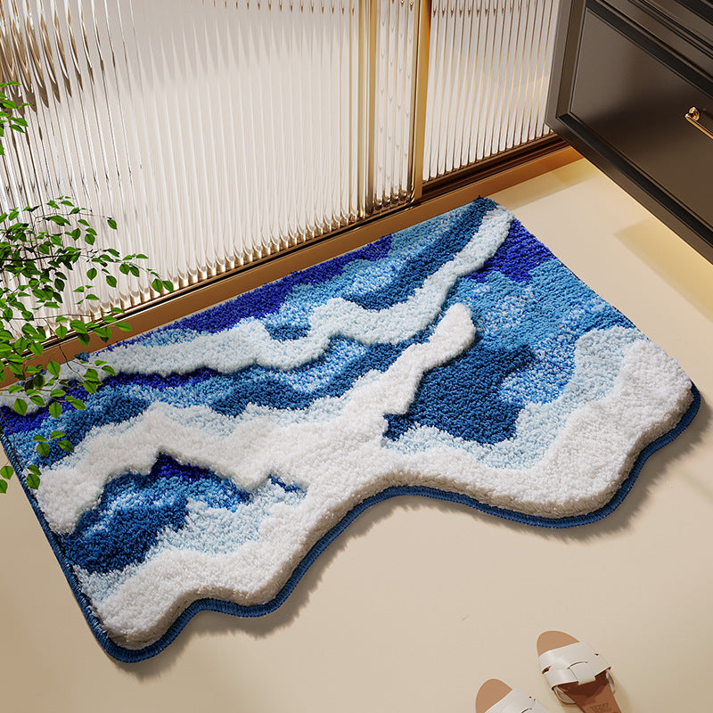 Abstract Ocean Wave Bath Mat Kalsten