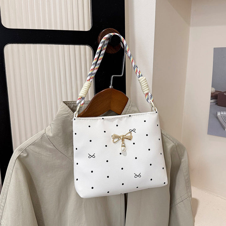 Chic Bow-Accent Handheld Tote Bag