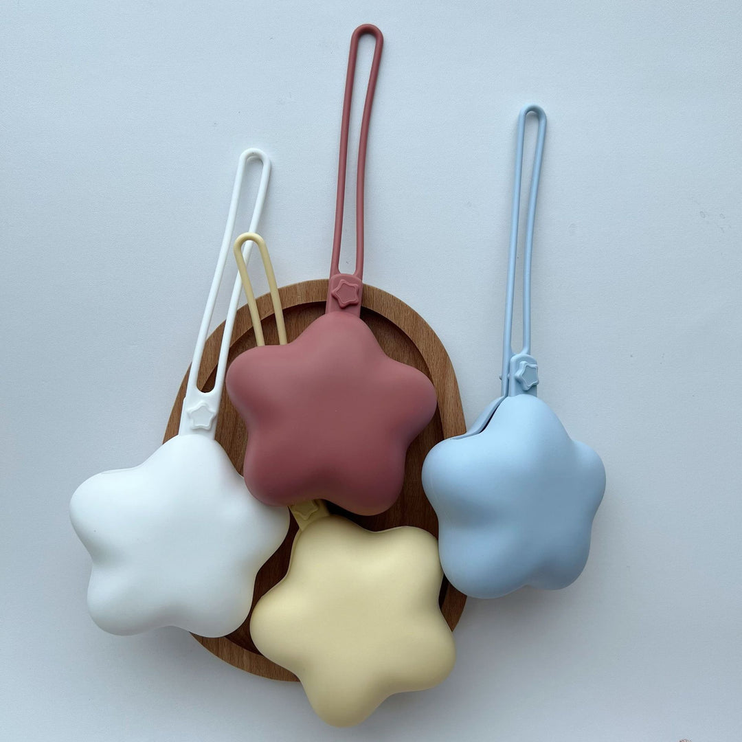 Silicone Star-Shaped Mini Pouch with Loop Strap