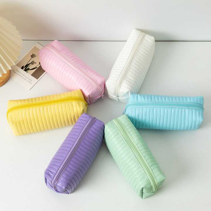 Textured Zippered Pencil Case Kalsten