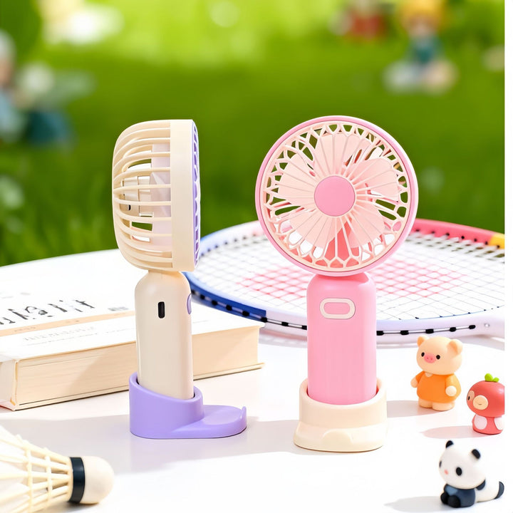 Women's Portable Mini Fan with Integrated Stand Kalsten