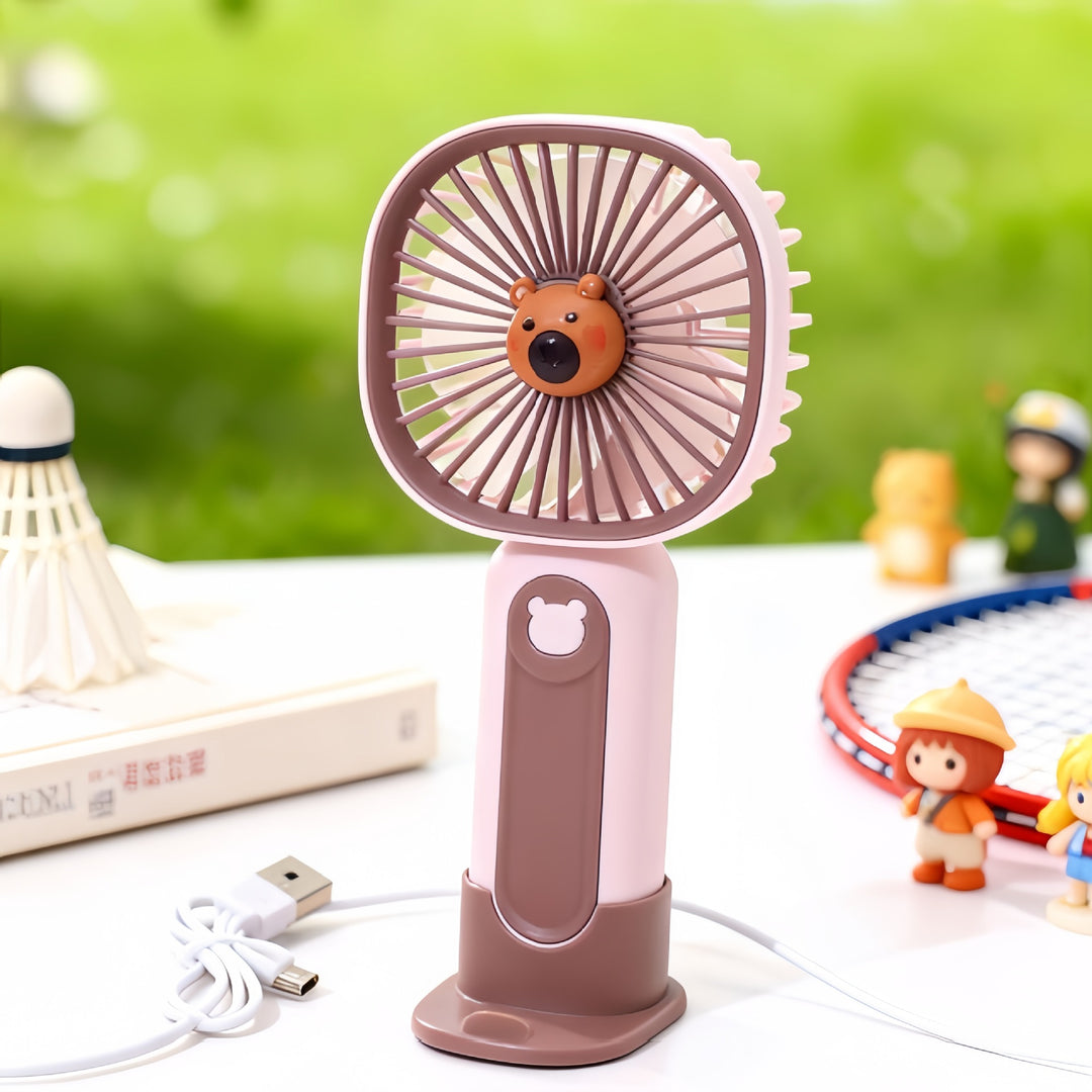 Women's Portable Hand Fan with USB Charging Function and Cute Design Kalsten