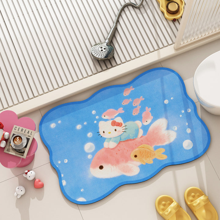 Cartoon-Themed Bath Mat