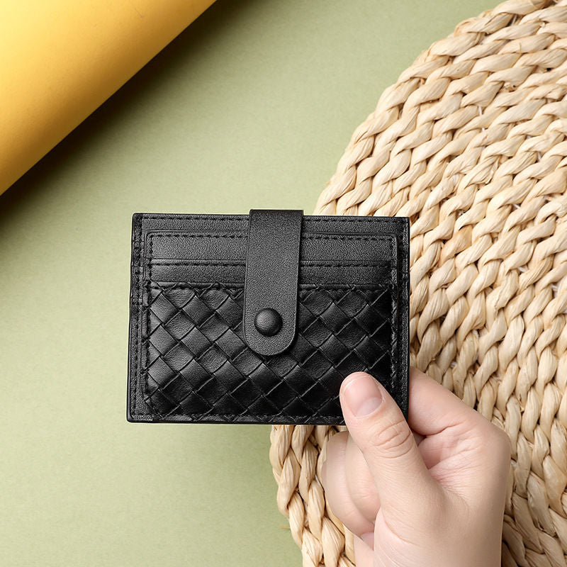 Premium Textured Leather Card Wallet