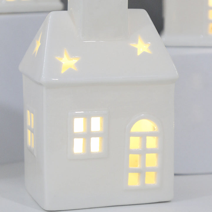 Ceramic House-Shaped Tea Light Holder Kalsten