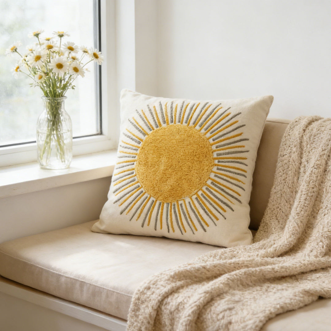 Artistically Embroidered Cushion