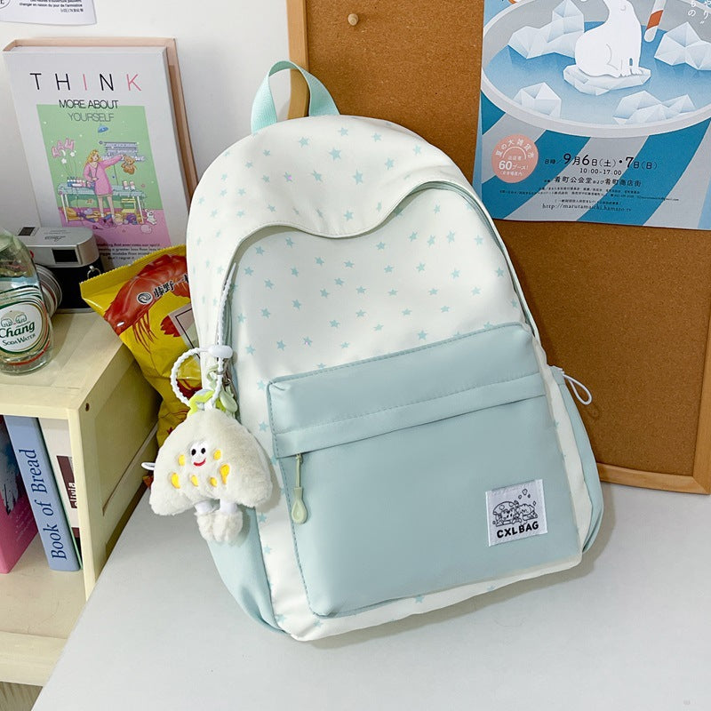 Star-Patterned Casual Backpack