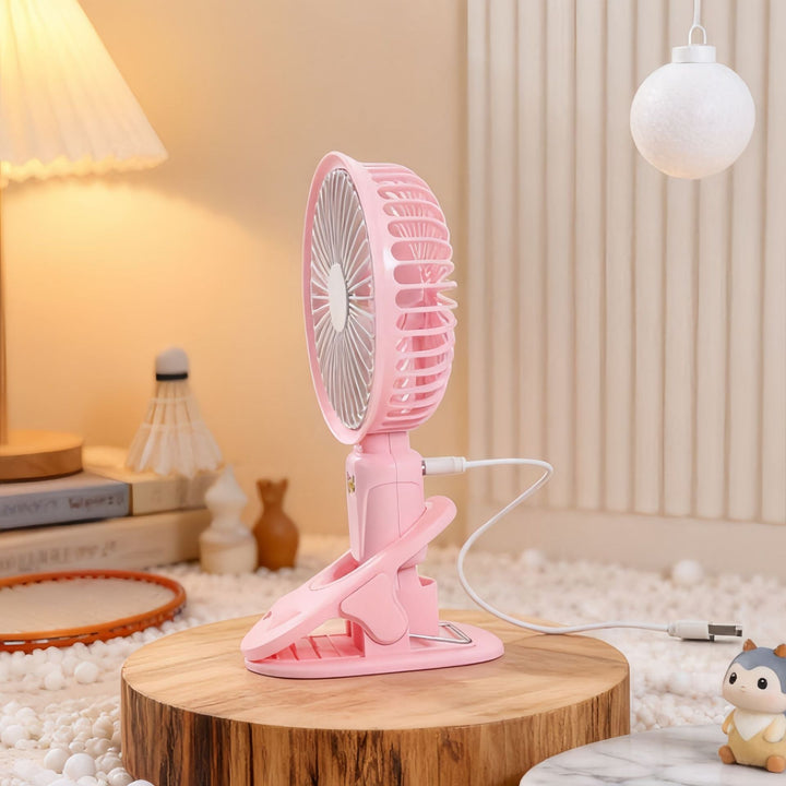 Women's Portable USB Table Fan with Flexible Clamping System Kalsten