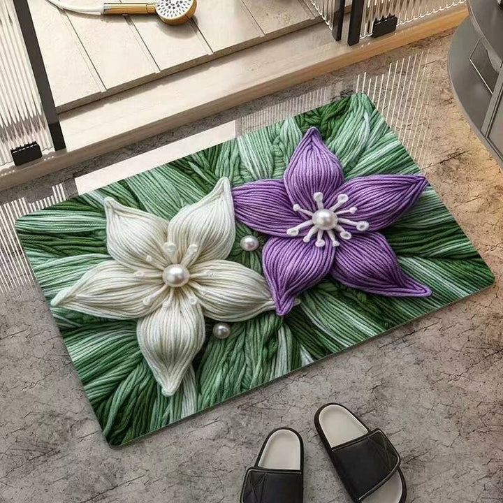 Floral-Inspired Decorative Area Mat