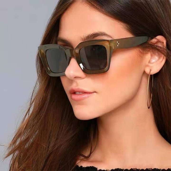 Women's fashionable square sunglasses with narrow frame Kalsten