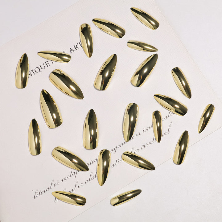 Extravagant Stiletto Press-On Nail Tips with Mirror Finish Kalsten