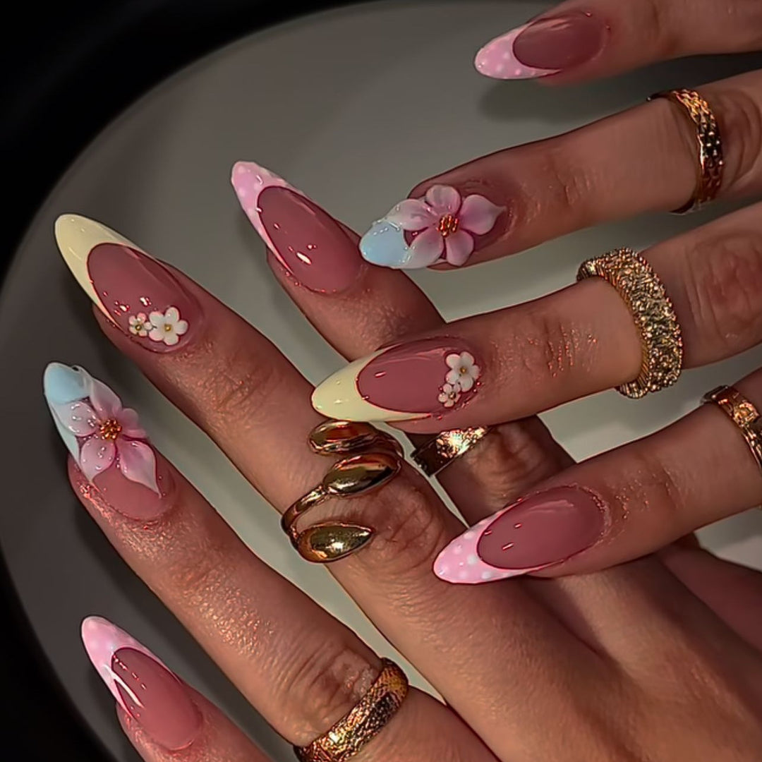 Floral Art Acrylic Nail Enhancements Kalsten 1789915666