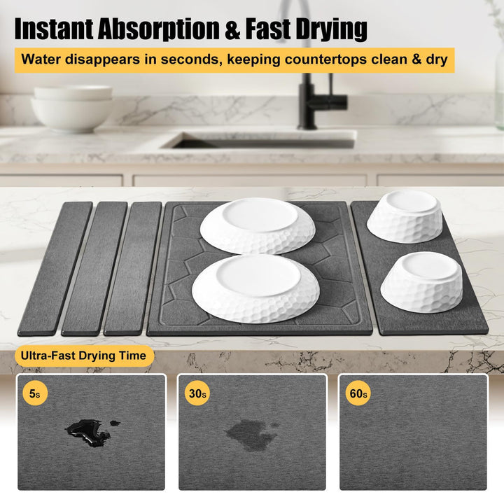 Honeycomb Design Kitchen Mat Set