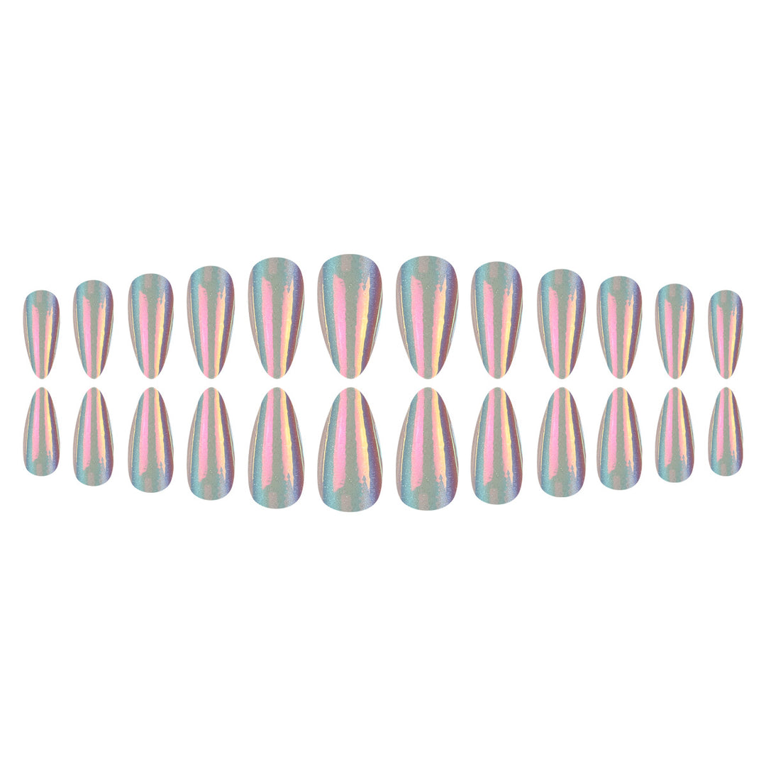 Glamorous Stiletto Press-On Nails with Iridescent Finish Kalsten