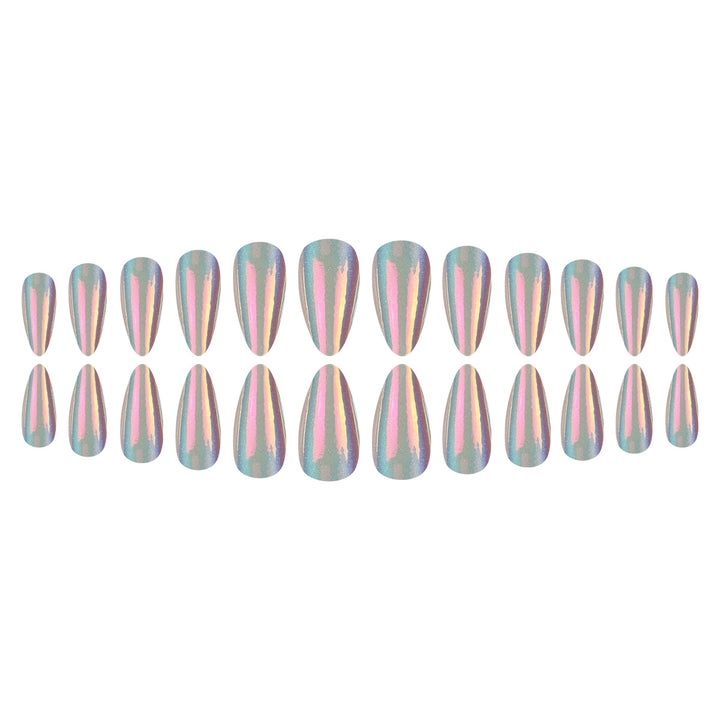 Glamorous Stiletto Press-On Nails with Iridescent Finish Kalsten