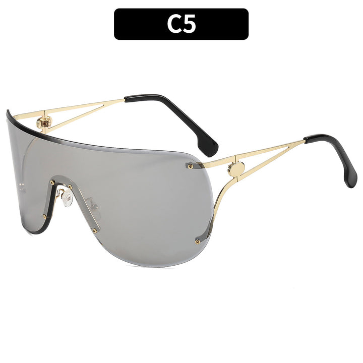 Women's visor-style sunglasses with elegant metal frame Kalsten