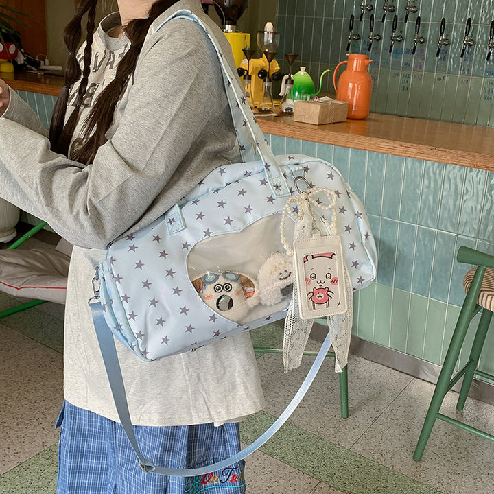 Star-Patterned Multi-Functional Handbag
