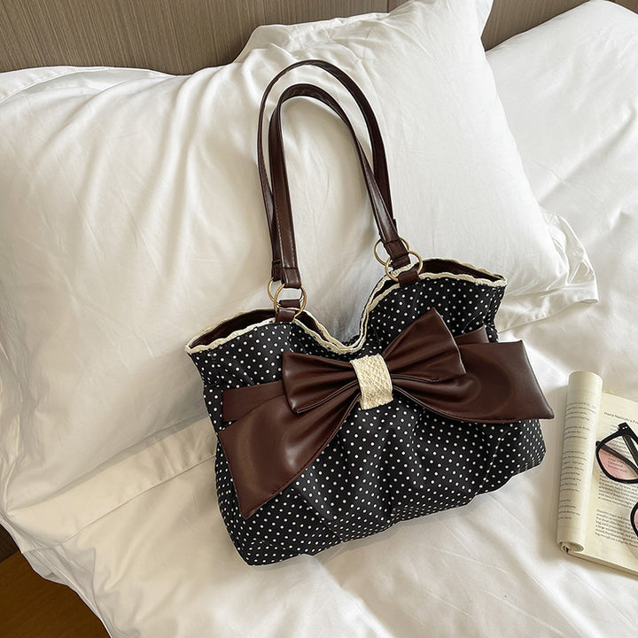 WoBow-Embellished Polka Dot Handbag Kalsten
