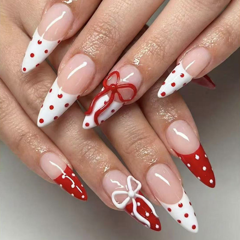 Premium Artistic Polka Dot Press-On Nail Set Kalsten