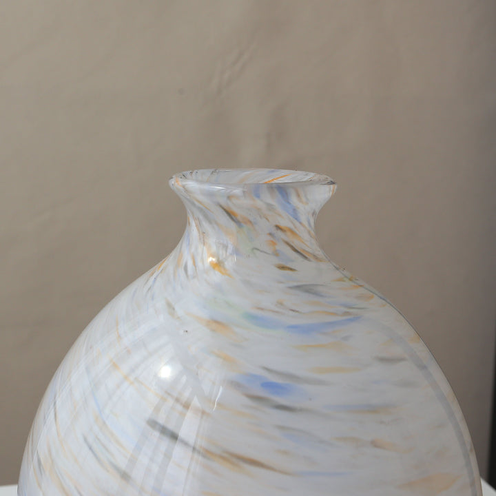 Handblown Swirl-Pattern Decorative Bulb Vase Kalsten