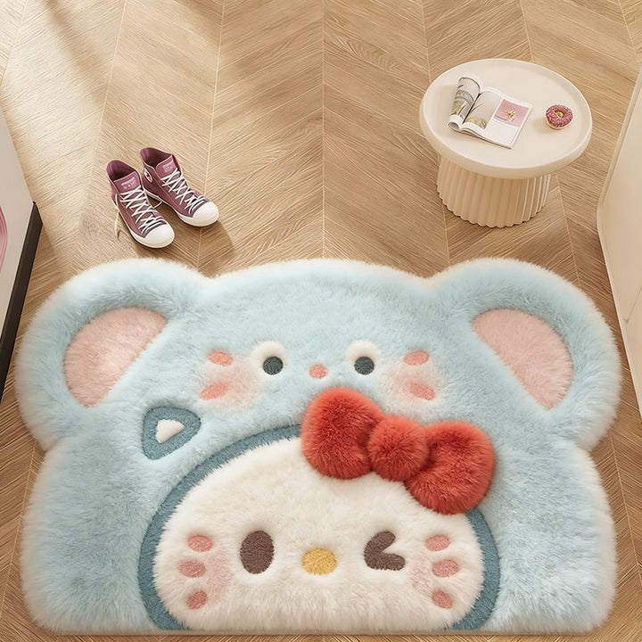 Plush Animal-Themed Bath Mat