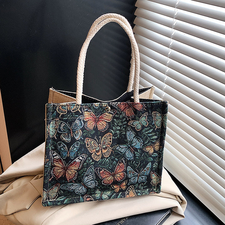Eco-Friendly Butterfly Print Tote Bag