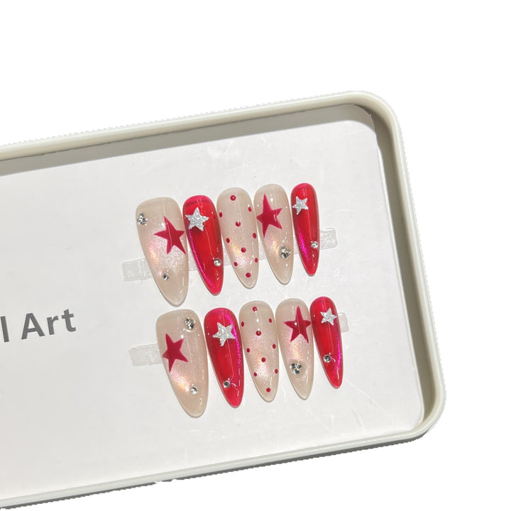 Star-Accent Press-On Nail Set Kalsten