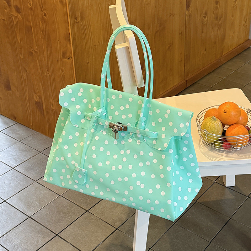 Polka Dot Handheld Tote