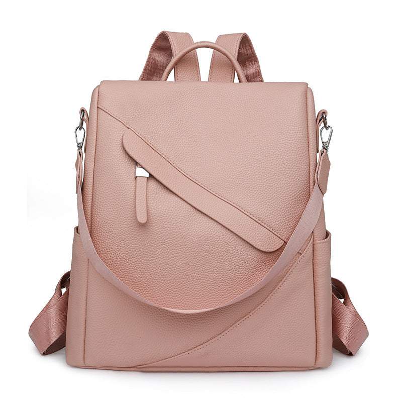 Chic Textured Leather Backpack Kalsten