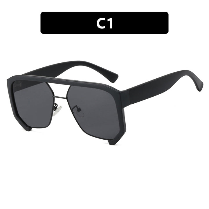 Ladies fashionable oversized sunglasses with elegant, faceted frame construction Kalsten