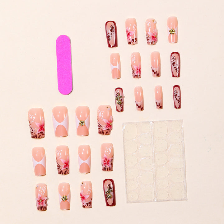Stylish Floral and Animal Print Nail Art Extensions Kalsten